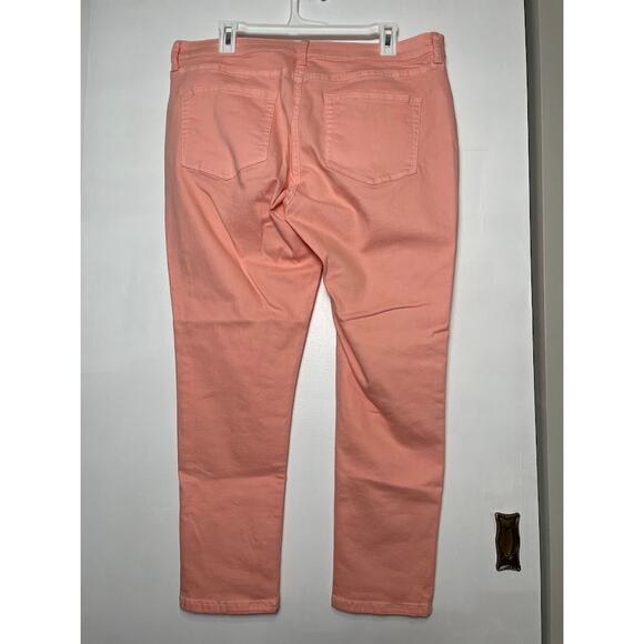 Ana Orange Preppy Pants Womens Size 16 Skinny Leg Ankle Peach Khakis Trousers - Picture 6 of 12